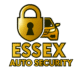 Essex Auto Security logo – gold padlock and Range Rover icon with bold text, representing premium car tracker and immobiliser services in the UK